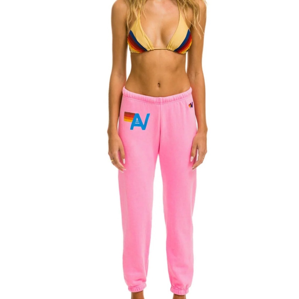 Aviator nation hot pink sweatpants size small